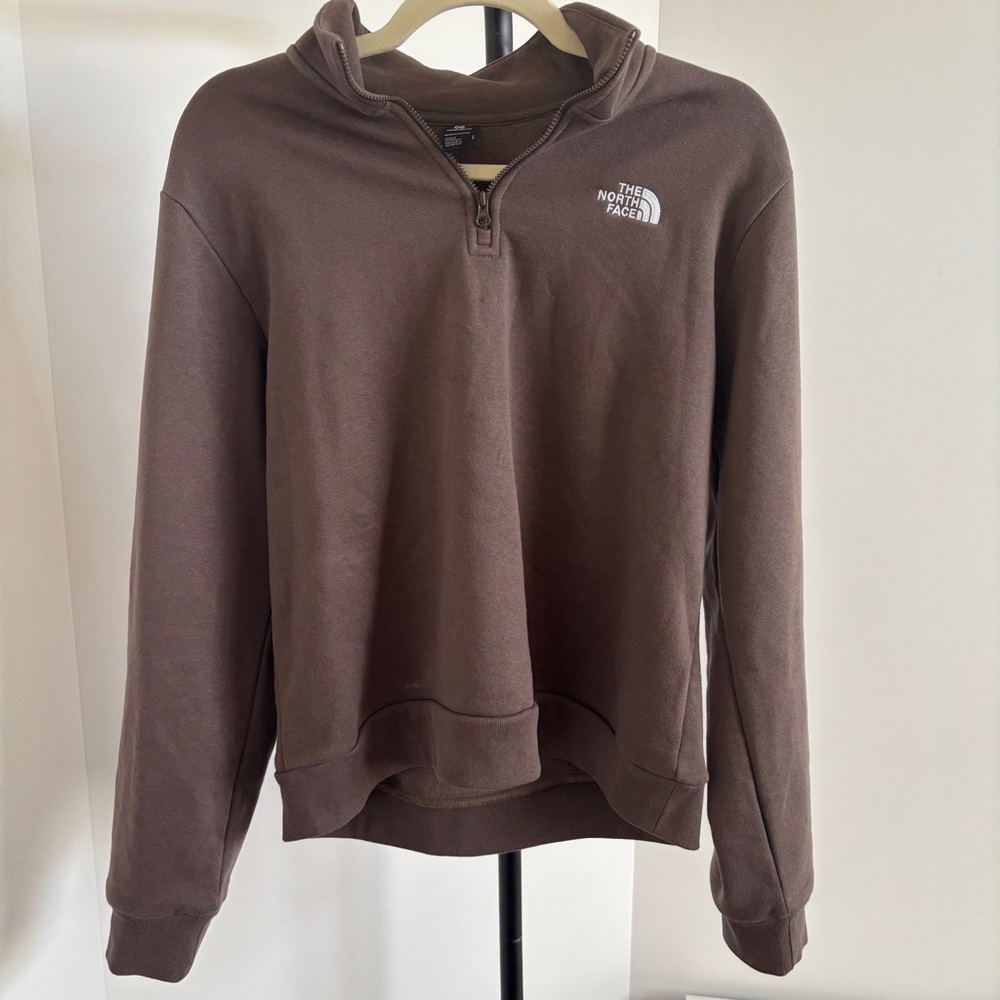 The North Face pullover quarter zip brown S